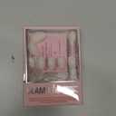 Glamnetic Press On Nails - MaDamn | White French Tip Fake Nails, UV Finish Short Pointed Almond Shape, Reusable Semi-Transparent in 12 Sizes - 24 Nail Kit with Glue