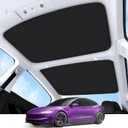 2026 Upgrade Sunshade Roof for Tesla Model 3 Highland 2022-2026 [No-Gap/Sag-Free] Heat Insulation Glass Roof Sunshade Sunroof for Tesla Model 3 Accessories 2026 2025 2024 202 2022 Black