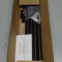 GXOACKJ Curtain Rods for windows 66-120 inch, 5/8 inch Decorative Brown Splicing Heavy Duty Metal Curtain Rod set with Brackets