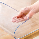 40 x 78 Inch Clear Table Cover Protector, 2mm Thick Clear Table Protector for Dining Room Table, Plastic Table Cover, Vinyl Table Protector, Waterproof Table Pad for Kitchen, Office