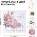 Ludeanetti 8"x8"Framed Diamond Painting Art kit for Adults with Stand 5D Special Shaped Drills Desktop Ornament Gift for Her,Mothers Day Gift