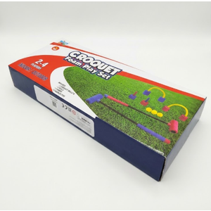 Kids Croquet Set Parent Child Interactive Toy Classic Lawn Croquet Game Set, multi