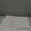Farmhouse Pillow Covers 18x18, Modern Accent Square Throw Pillow Covers Set of 2, Blue and Beige Striped Patchwork Linen Decorative Pillows Cushion Covers for Couch Chair Bedroom Fall Decorations