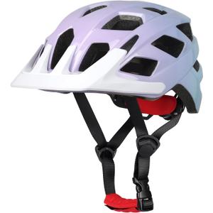Kids Bike Helmet, 2 Size Adjustable for Youth Toddler Boys & Girls 3-5-8-10-12-14 Years, Child Helmets with Visor for Skating Cycling Scooter (Purple blue gradient) Size: M: 54-58 cm / 21.3"-22.8"