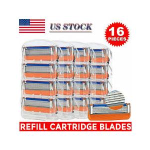 16 Pcs Gillette Fusion 5-Layer Razor Blade Refills Orange