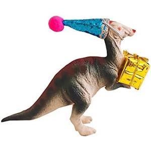 Parasaurolophus Dinosaur Cake Toppers, Parasaurolophus Dinosaur Cake Topper With Birthday Party Hat For Boys Girls Wild One Birthday Party Cake Topper…