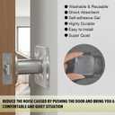 12Pcs Door Stopper Wall Protector Adhesive Door Stopper 1.57Inch Square Clear Doors Bumpers Doors Slamming Silencer for Home, Office, School