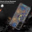 LETO for Samsung Galaxy A15 5G Wallet Case - Flip Folio Leather Kickstand - Credit Card Holder - Fashionable Flower Designs - Protective Phone Cover for Women and Girls - 6.5" - Vintage Patterns