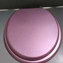 Round Toilet Seat Wood Toilet Seat Prevent Shifting with Zinc Alloy Hinges American Standard Size Toilet Seat Easy to Install also Easy to Clean (Round,Sparkling Pink)