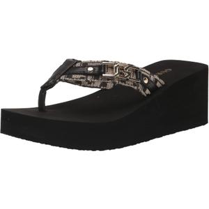 GUESS Women's Ediva Wedge Sandals (10, Black 001)