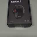 SABLUTE MAM2 Wireless Trackball Mouse with 5-Level DPI, Ergonomic Mouse 2.4G Plug-and-Play for 3 Devices (Bluetooth or USB Receiver), 500mAh Battery, Compatible with PC/Laptop/Mac/Windows-Grey Ball