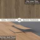 Freshtour Vinyl Flooring Roll, Wood Grain Peel and Stick Floor Tiles 23.6"x 118"/19 Sq.Ft, Wear-Resistant and Waterproof Vinyl Plank Flooring for Bedroom Living Room Kitchen RV Office, Brown