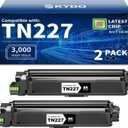 Compatible TN-227BK Toner Cartridge Replacement for Brother TN-227 Black Toner High Yield TN223 for MFC-L3770CDW HL-L3270CDW HL-L3290CDW MFC-L3710CW HL-L3210CW (2 Black)