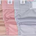 CuteBone Washable Dog Diapers Female No Tail Hole 3 Pack Reusable Doggie Period Training Pants for Docked-Tail Frenchie French Bulldog Boston Terrier Without Tail Small