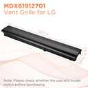 MDX61912701 Microwave Vent Grille Kit for LG LMV2031ST LMH2016ST Microwave Replacement Parts, for Kenmore Microwave Oven Replacement Parts Microwave Parts Microwave Vent Kit (22.7in L)