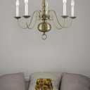 Livex Lighting 5005-02 Williamsburgh 5 Light Polished Brass Chandelier, 24"L x 24"W x 18"H