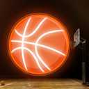 Basketball Neon Sign, Dimmable Basketball LED Neon Light for Fans, Sports Themed Neons Signs Light for Home Bedroom Man Cave Playroom College Dorm Club Birthday Party Decor
