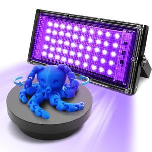 3D Printer UV Resin Curing Light with Turntable 360°Rotating Stand for SLA DLP LCD 3D Printer, Solidify Photosensitive Resin, 405nm UV Affect, DIY Curing Enclosure