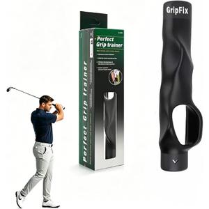 Golf Grip Trainer - Portable Swing Training Aid for Correct Hand Positioning & Muscle Memory - Non-Slip ABS & TPR Tool Fits Most Golf Clubs - Perfect Golf Gift for Men, Women & Beginners