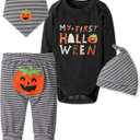 Baby Boy Clothing Sets Pant Sets My First Halloween (Black)