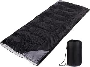 Slip Bag 190T Anti-Tearing Polyester, 1.35KG, Comfort Temperature 10°C ~ 20°C, Extreme Temperature 5°C, Black & Green, With Carrying Bag
