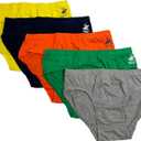 Beverly Hills Polo Club Men's 5 Pack Low Rise Brief (X-Large, Ylw/Nvy/Gn/Or/Hgy)