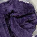 DAVID ARCHY Plush Robes for Women Warm Thick Fleece Fluffy Luxury Cozy Soft Hooded Bathrobe Winter House Full Length (Large, B-deep Grape Purple)