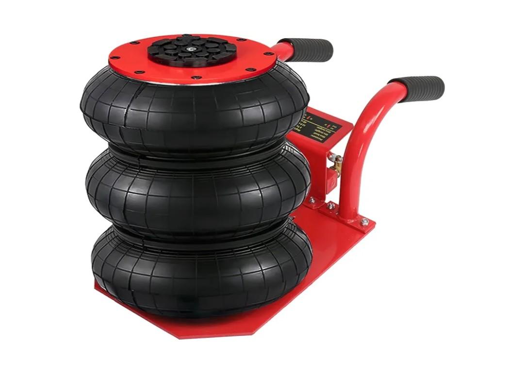 Air Jack 3 Ton/6600 lbs Airbag Jack Pneumatic Jack Lift Up to 15.75 Inch 3-5S Fast Lifting Air Bag Jack for Cars with Adjustable Handle Red