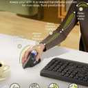seenda Ergonomic Mouse Wireless, MOU-302 Bluetooth Vertical Mouse Rechargeable, Volume Knob, Silent Mice & 1000/1600/2400 DPI, 3 Multi-Device Connection for Windows/PC/Laptop/Mac/MacBook, Black Purple
