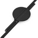 Rergy Cabinet Handles Half Moon Door Pulls and Knobs2Pack Back 5inch Hole Center, Decorate Hardware for Kitchen Zinc Alloy Furniture for Dresser Drawer (Black)