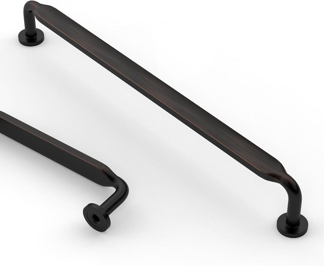 Asidrama 10 Pack 10 Inch(254mm) Oil Rubbed Bronze Kitchen Cabinet Handles, Cabinet Pulls Kitchen Cabinet Hardware for Cupboard Drawer Pulls (10" Hole Center)