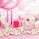 96Pcs Ice Cream Plates Napkins and Forks Set Watercolor Popsicle and Sweet One Paper Tableware for Summer Baby Shower Supplies, Serves 24