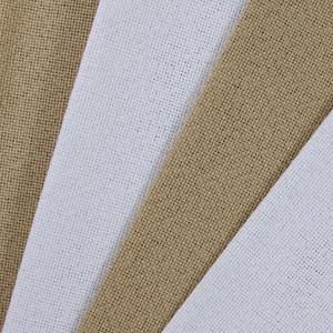 KCS 4 pc of 12" x 18" 30cmx45cm high Count Counted Cotton Aida Cloth Cross Stitch Fabric (25CT,White+Khaki)