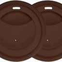 3.35IN Inner Silicone Cup Lids for Stanley [2PCS] - Coffee Mug Lids for Round Glass Mugs & Tea & Bowls - Silicone Cup Cover [Coffee]