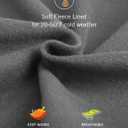 baleaf Men's Fleece Lined Water Resistant Pants Winter Thermal Sweatpants with Zipper Pockets Warm Open Bottom (Gray, S)