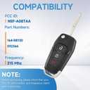 Flip Key Fob Replacement Fits for Ford F150 2015 2016 2017 2018 2019 2020 2021 2022 F250/F350/F450/F550 2017-2022 Explorer 2016-2022 Ranger 2019-2022 Ecosport 2018-2022 Bronco 2021-2022 Keyless Entry