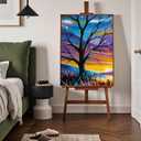 Qoosea Paint by Numbers Kit for Adult : The Tree of Life DlY Paint by Number for Adults with Frame Painting Kit for Beginners Adults Fun Number Painting Art for Home Decor Relaxing Gift 9.512inch