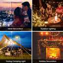 Camping lights string - 2 in 1 upgraded 32.8ft Rechargeable 19 lighting modes tent lights for camping, Quick Storage&Portable LED Lamp for Outdoor Patio Awning Garden Party Decor Essentials(White)