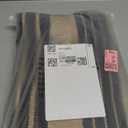 Striped Outdoor Front Door Mat 24"x51", Cotton Hand Woven Washable Black and Khaki Rug Runner, Reversible Foldable Indoor Layered Front Door Rugs for Entryway/Farmhouse/Home Entrance (2'x4.3')