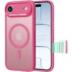 ESR for iPhone Air Case, Camera Control Cover, Compatible with MagSafe, Shockproof Military-Grade Protection, Magnetic Phone Case for iPhone Air, Classic Hybrid Case, Frosted Pink