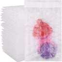 100Pack Small Bubble Out Bag Pouches 3.15" x 4" Self-Seal Bubble Pouches Bags, Double Walled Bubble Cushioning Bags, Self-Sealing Protective Wrap Cushioning Bags for Shipping, Packing, Moving