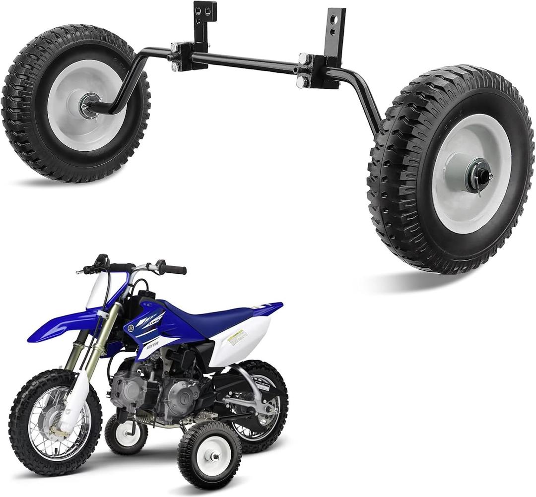 Dirt Bike Training Wheels for PW 50 Razor MX125, Universal Fit 50cc 49cc Kids Dirt Bike, Compatible with TTR50, Razor MX350/MX400/MX650,Honda CRF50, Dirt Bike Accessories - Black
