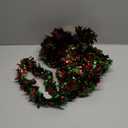 50 Feet Christmas Tinsel Garland for Christmas Tree Decorations, Red Green Metallic Twist Shiny Hanging Xmas Garlands for Stairs Mantle Fireplace Home Indoor Outdoor Holiday Party Suppliers Decor