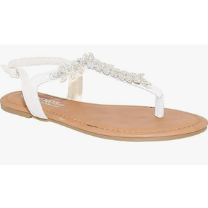 Womens T-Strap Buckle Flats Sandals (8)