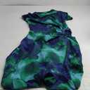 GORGLITTER Women's Ruched Maxi Dresses Floral Asymmetrical Neck Short Sleeve Prom Bodycon Wedding Guest Long Dresses M