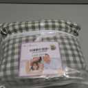 100% Cotton Queen Sheet Set - 4 Piece Cotton Sheets Queen Size Bed Set, Soft, Smooth, Durable, Easy Care, 16" Deep Pocket Checkered Green Sheets - 1 Flat, 1 Fitted, 2 Pillow cases