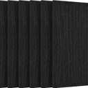 Acoustic 6 Pack Soundproof wall Shape Cutting Panels, 47.2 x 23.6 x 0.4 Self-Adhesive Noise Reduction Wall Panels for Office, Home Theater, Recording Studiol,Black