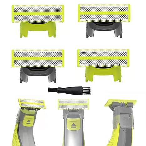 4-Pack Replacement Head Compatible with oneblade QP series 25/26/45/65, Black