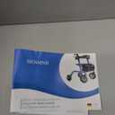 Rollator Walker for Seniors, Lightweight Foldable All Terrain Rolling Walker with seat, Aluminum Walkers with 10 inch Rubber Wheels, Handles and Backrest for Seniors and Adult (Red)