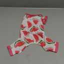 Dog Pajamas for Small Dogs Girl Boy Puppy Pjs Summer Pet Onesies for Chihuahua Yorkie Teacup Cute Soft Material Stretch Able Cat Clothes Outfit Apparel Doggy Jumpsuit (XX-Large, Watermelon)